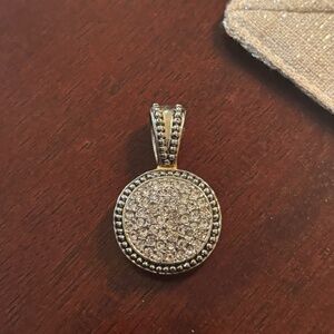 Silver sequin charm